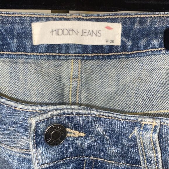 Hidden Jeans Raw Hem Distressed Patched - Picture 7 of 8